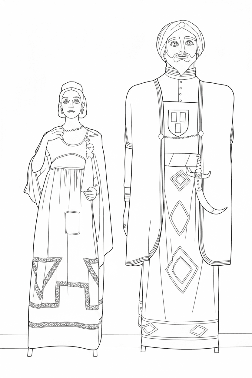 Gegant moro i gegantona de Sentmenat