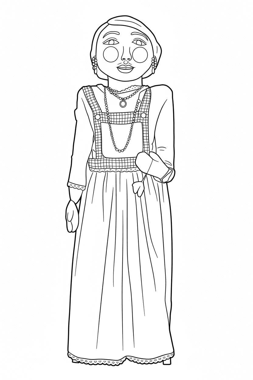 Geganta de l'escola Lavínia de Barcelona