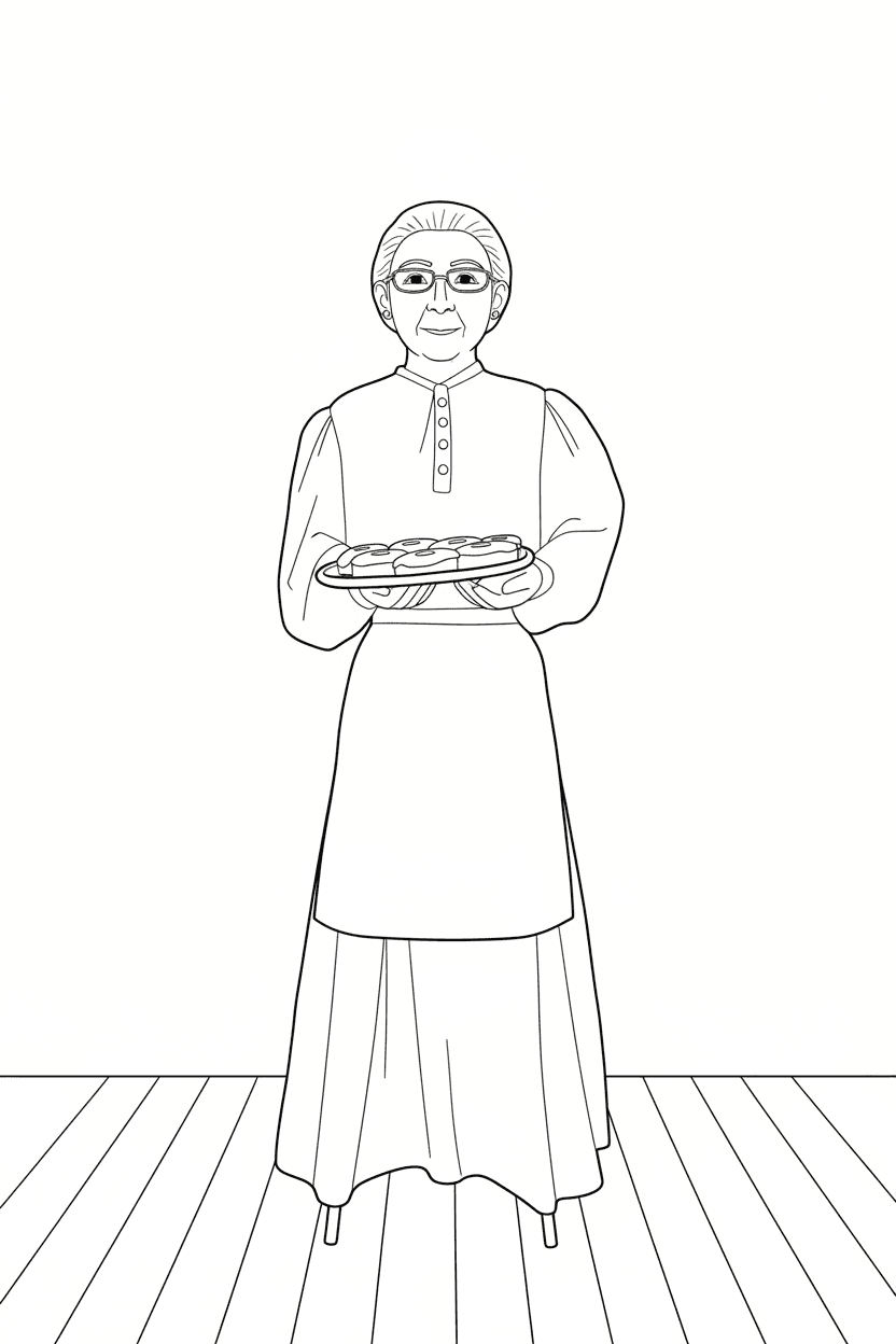 Geganta l'àvia Carme de la Colla Gegantera 'La Pessigolla' de Valls