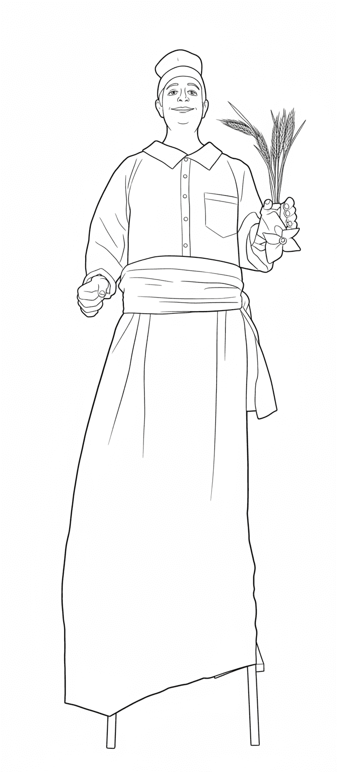 Gegantó pagès Lo Joanet de Verdú