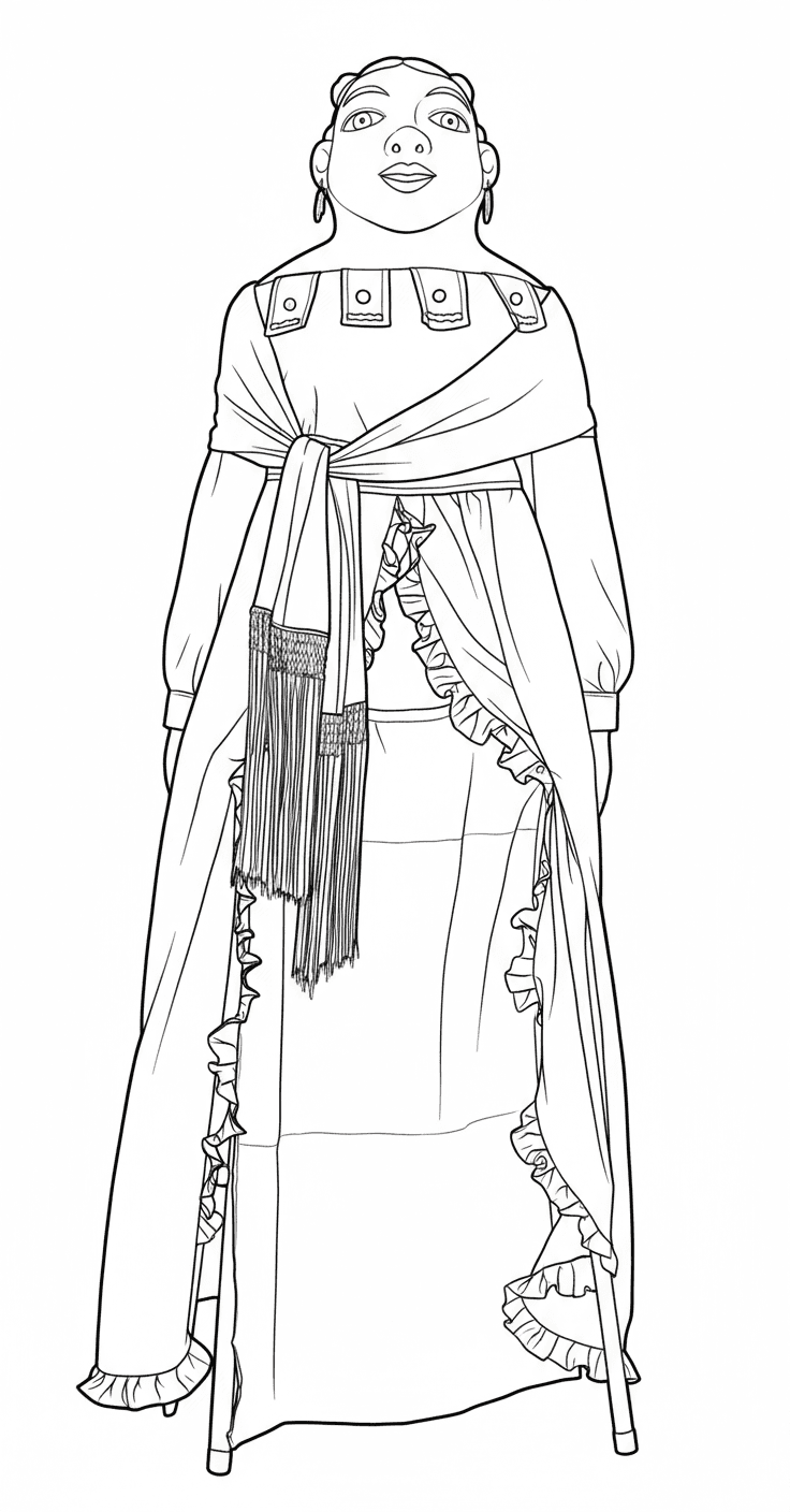 Gegantona de l'Institut Escola Sant Quintí de Mediona