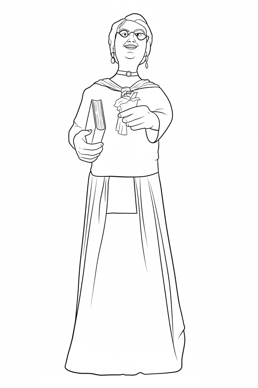 Gegantona de l'escola Àngels Garriga de Barcelona