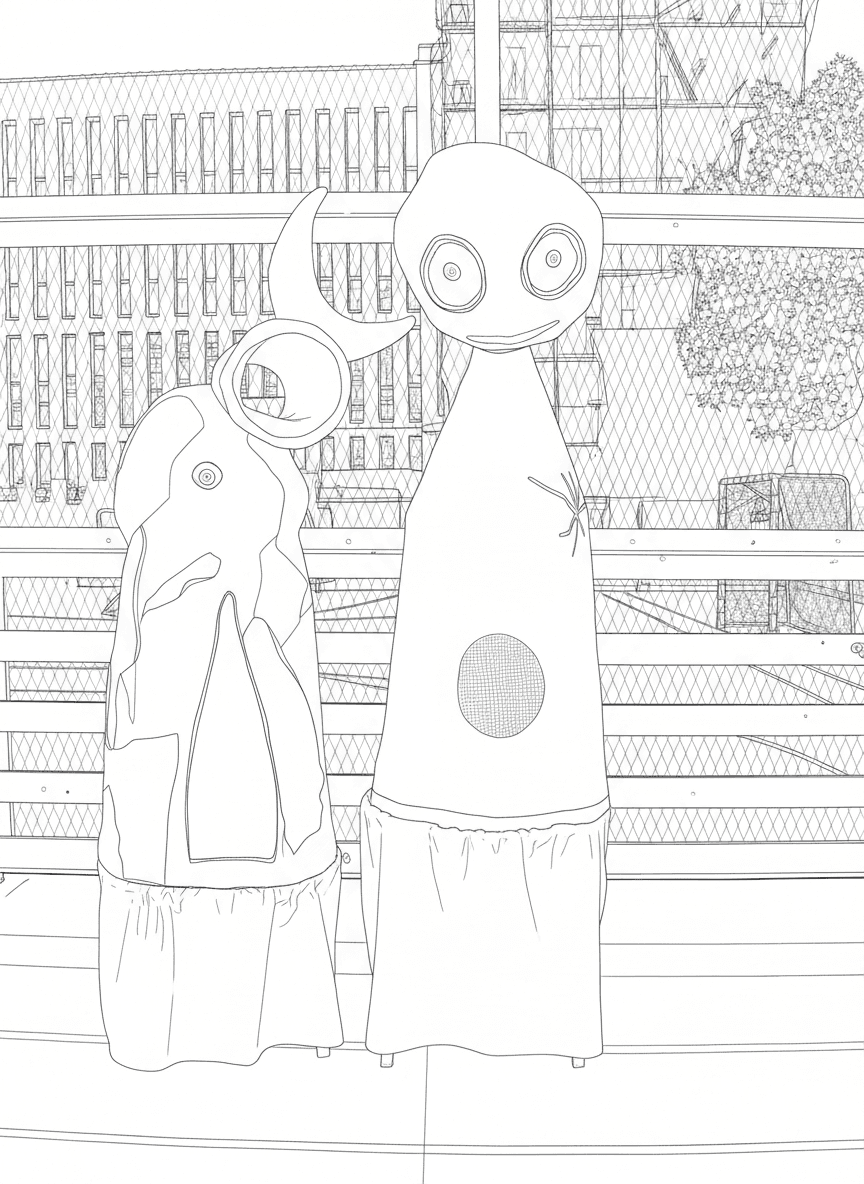 Gegantons de l'escola Joan Miró de Barcelona