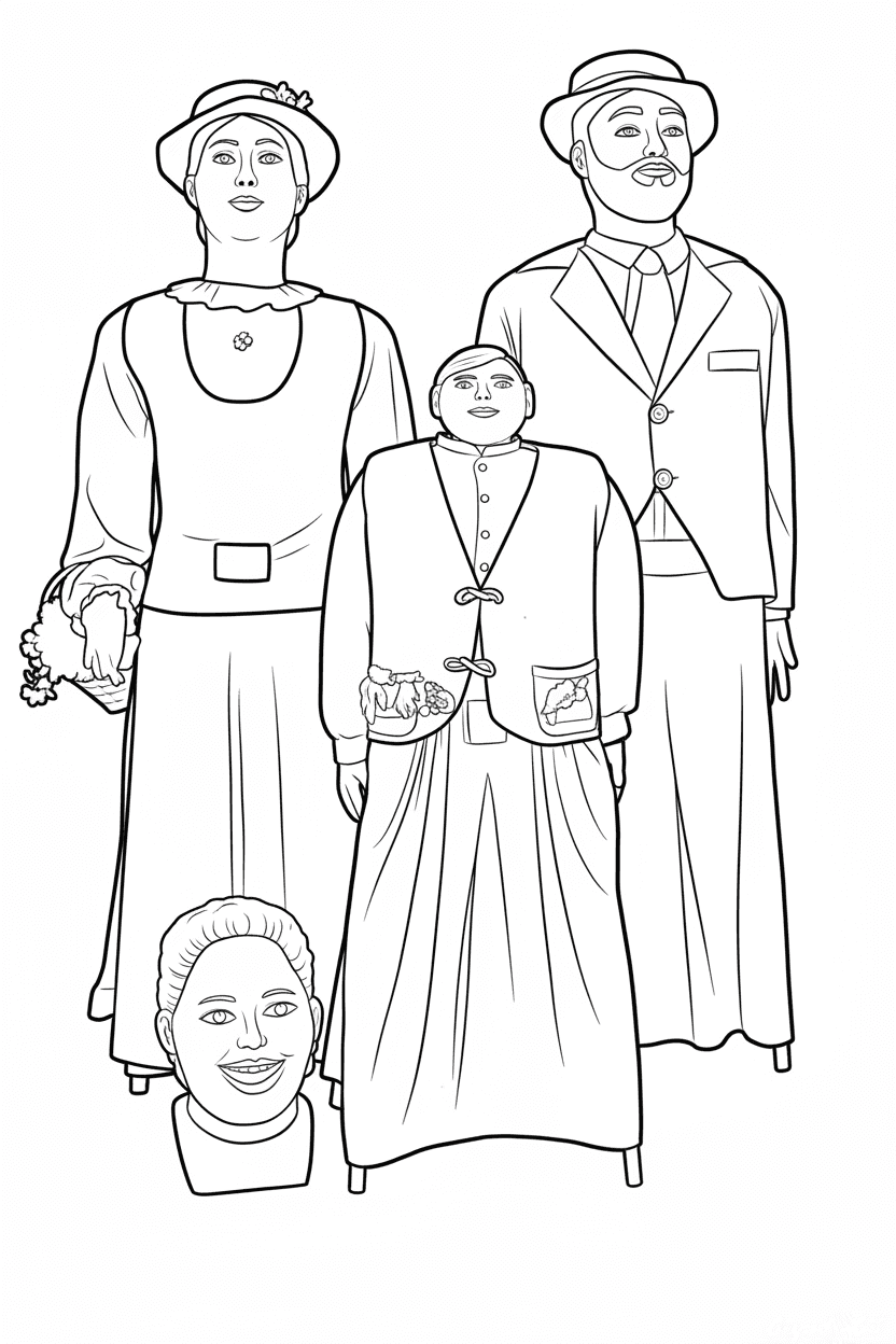 Gegantons de l'escola Jungfrau de Badalona