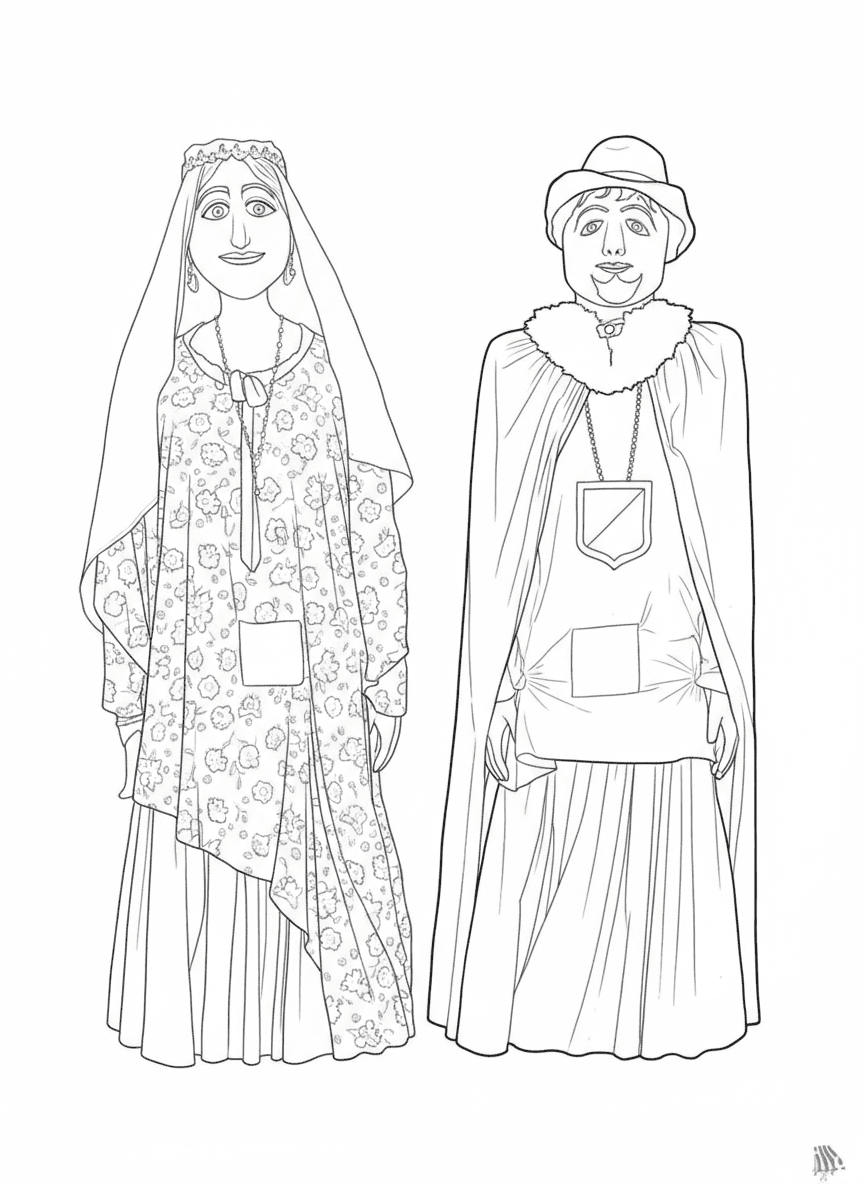 Gegants antics de l'escola Decroly de Barcelona