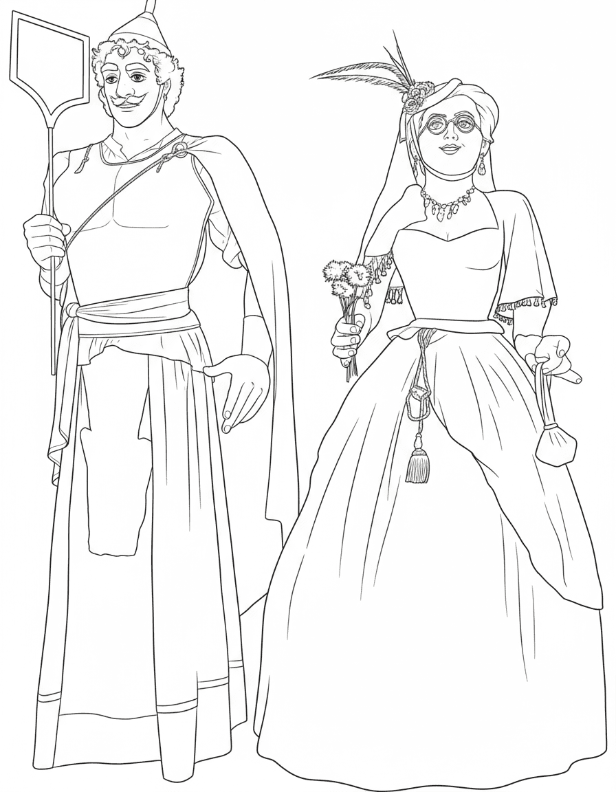 Gegants del Grup Comediants de Canet de Mar (Matamosques i Andreina)